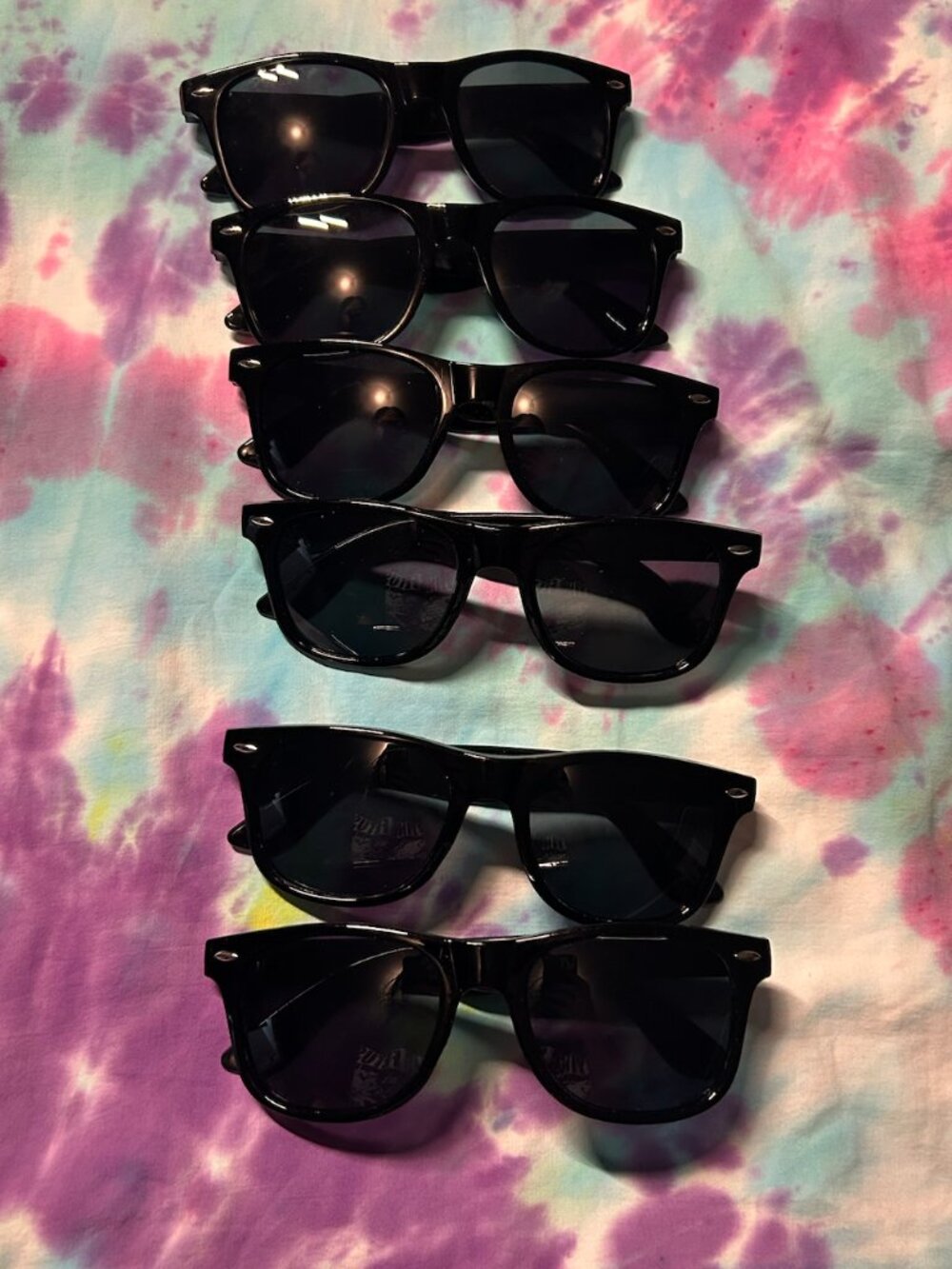 Set of 6 Wayfarer Style Sunglasses, Adult size